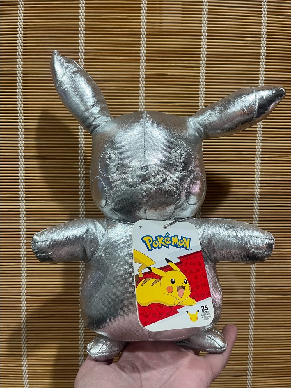 Pokémon 25th anniversary platinum Pikachu